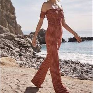 Jumpsuit strapless by Sage Medium red